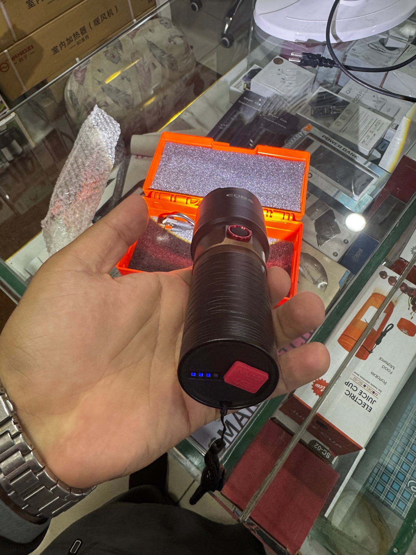 Coba usb charging light . Torch 1 km light range high Quality TG