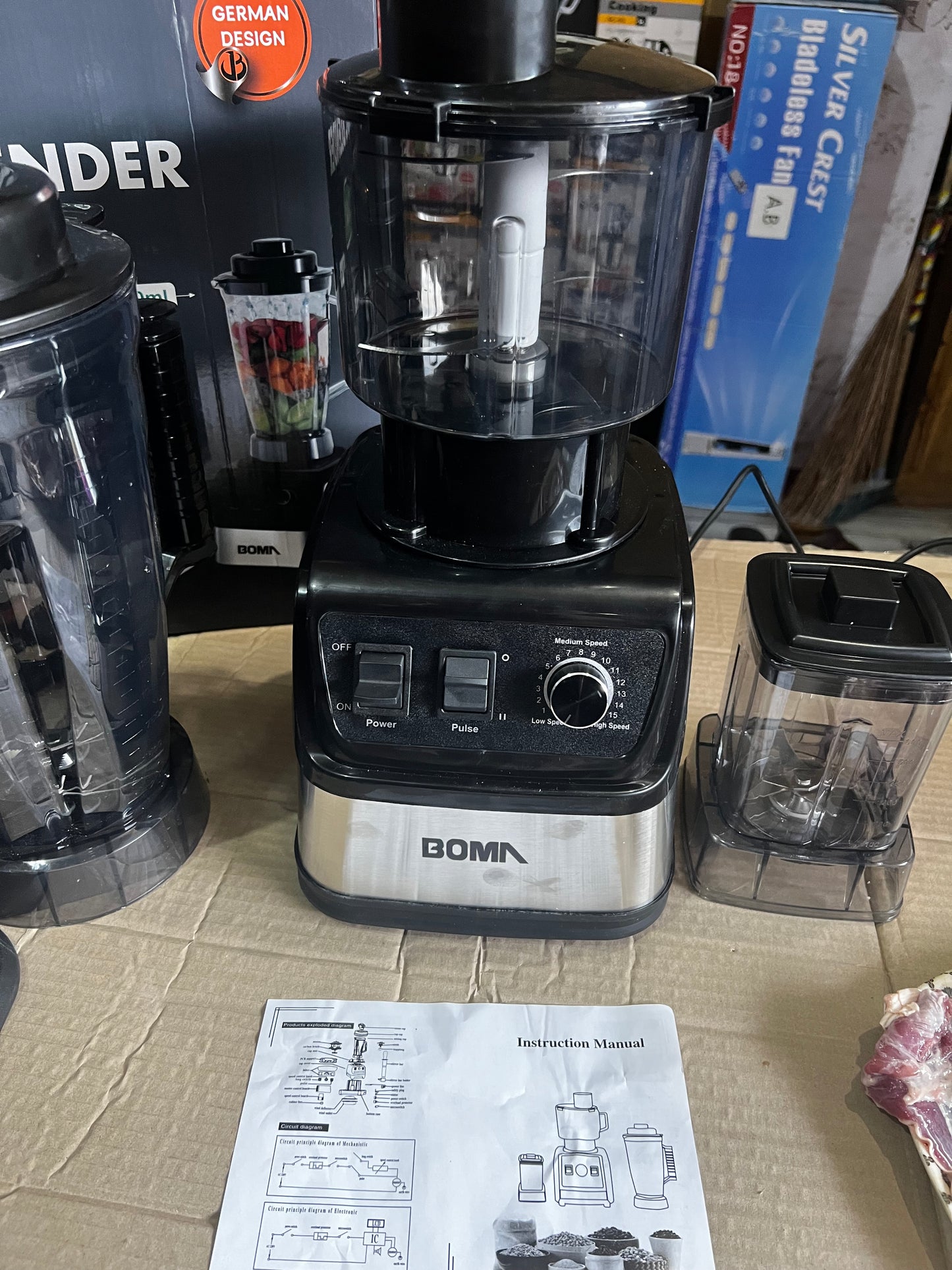 BOMA GERMAN LOTT IMPORTED 3 in 1 JUICER BLENDER CHOPPER HIGH QUALITY STEAL BODY