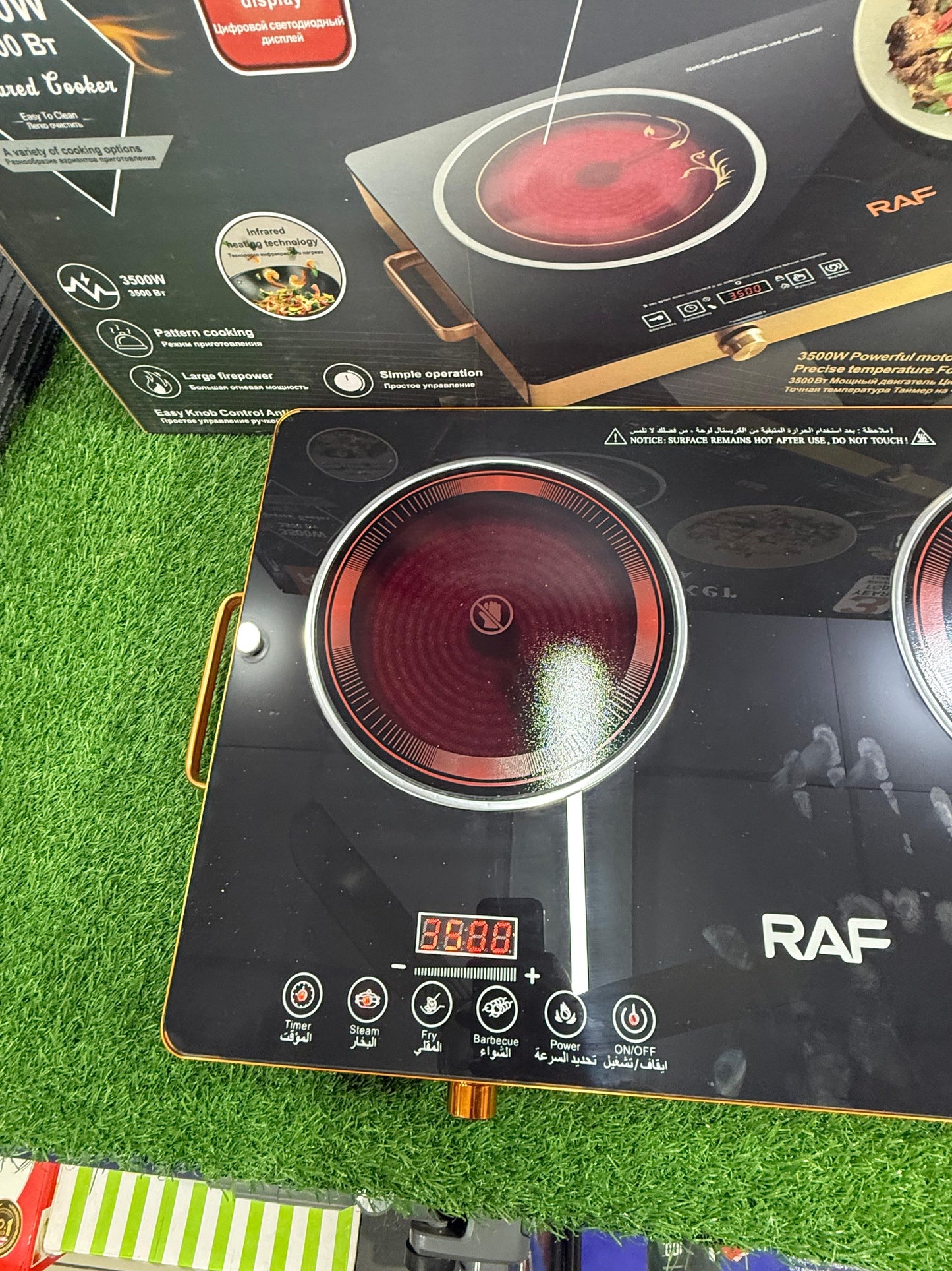 RAF Double Electric stove Hot plate . 3500 watt each infrared cooker
