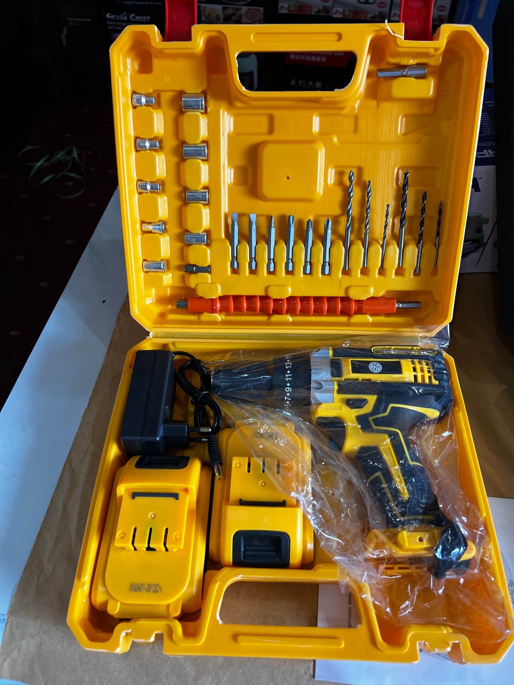 Lott imported Rechargeable Drill Machine tools Box High Quality 24 PIECE & 36 PIECE