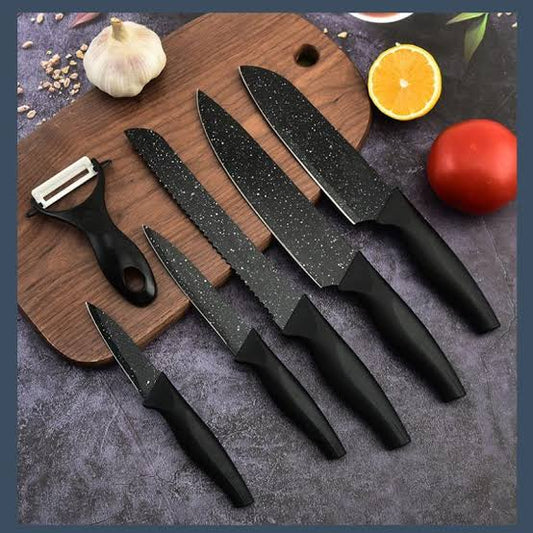 German Lott imported 6 pieces knife set . Anti-bacterial coating. High Quality