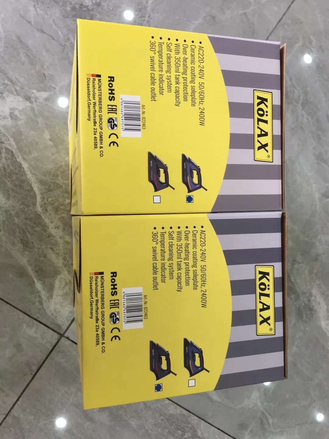 Orginal KOLAX STEAM iron . Germany Brand high quality 2400 Watt . With 2 year warranty