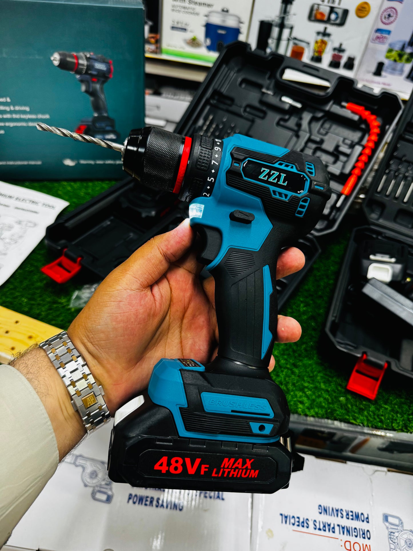 Lott imported ZZL 48 V drill machine tools box . Brushless model