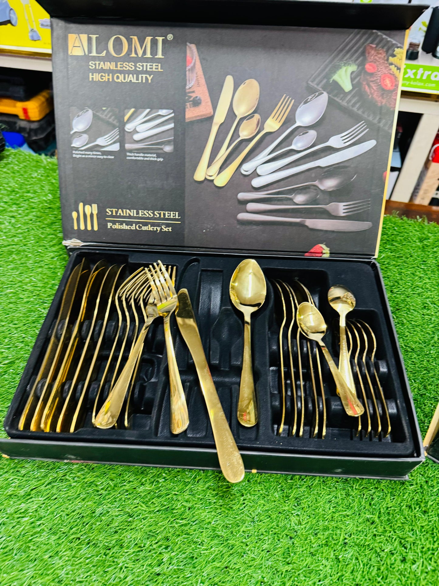 Imported golden luxury Cutlary set 24 pieces for 6 person