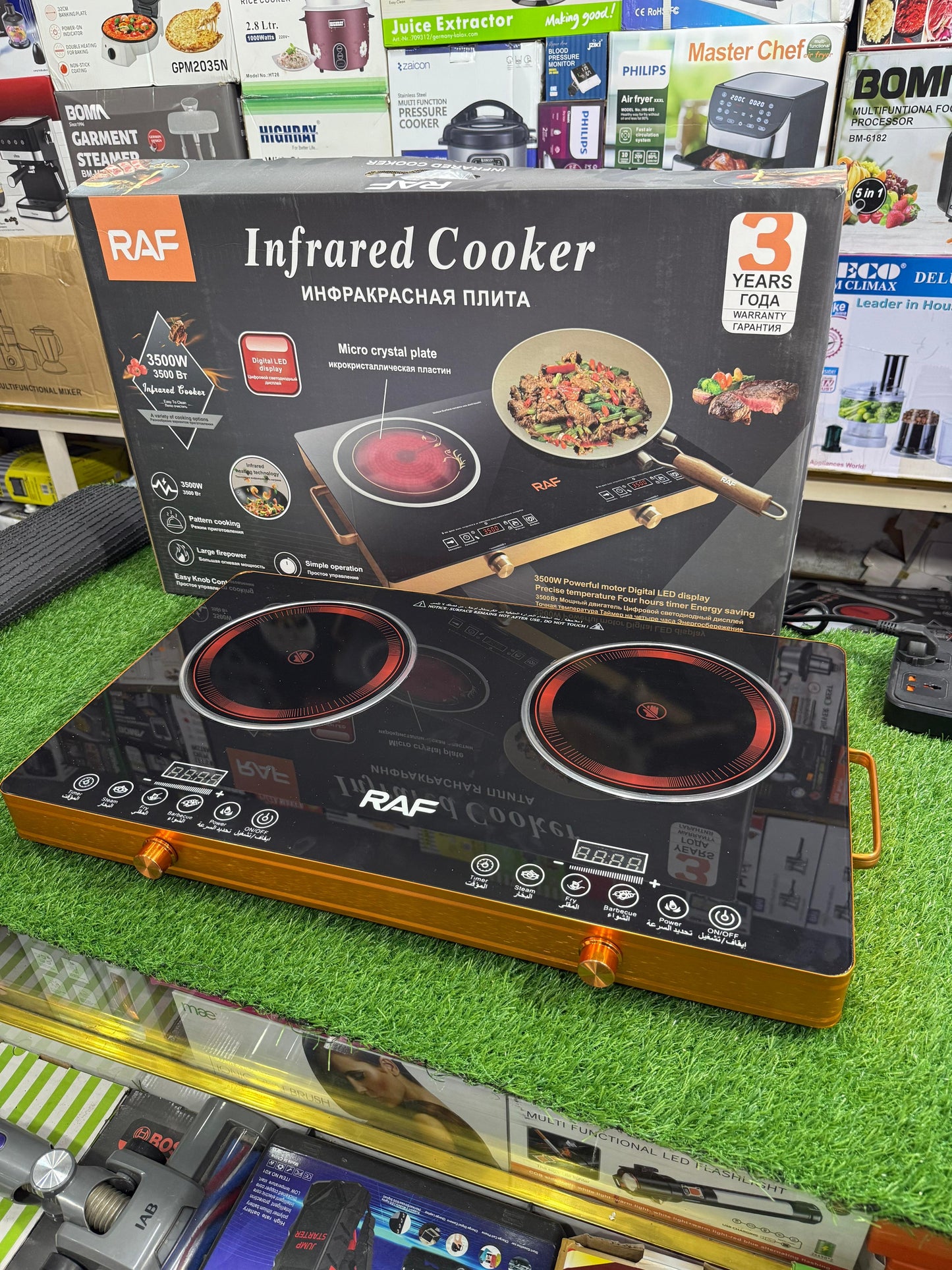 RAF Double Electric stove Hot plate . 3500 watt each infrared cooker