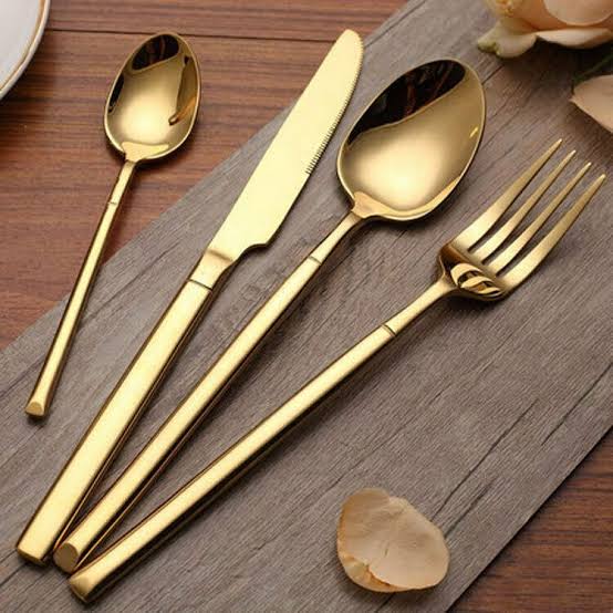 Imported golden luxury Cutlary set 24 pieces for 6 person