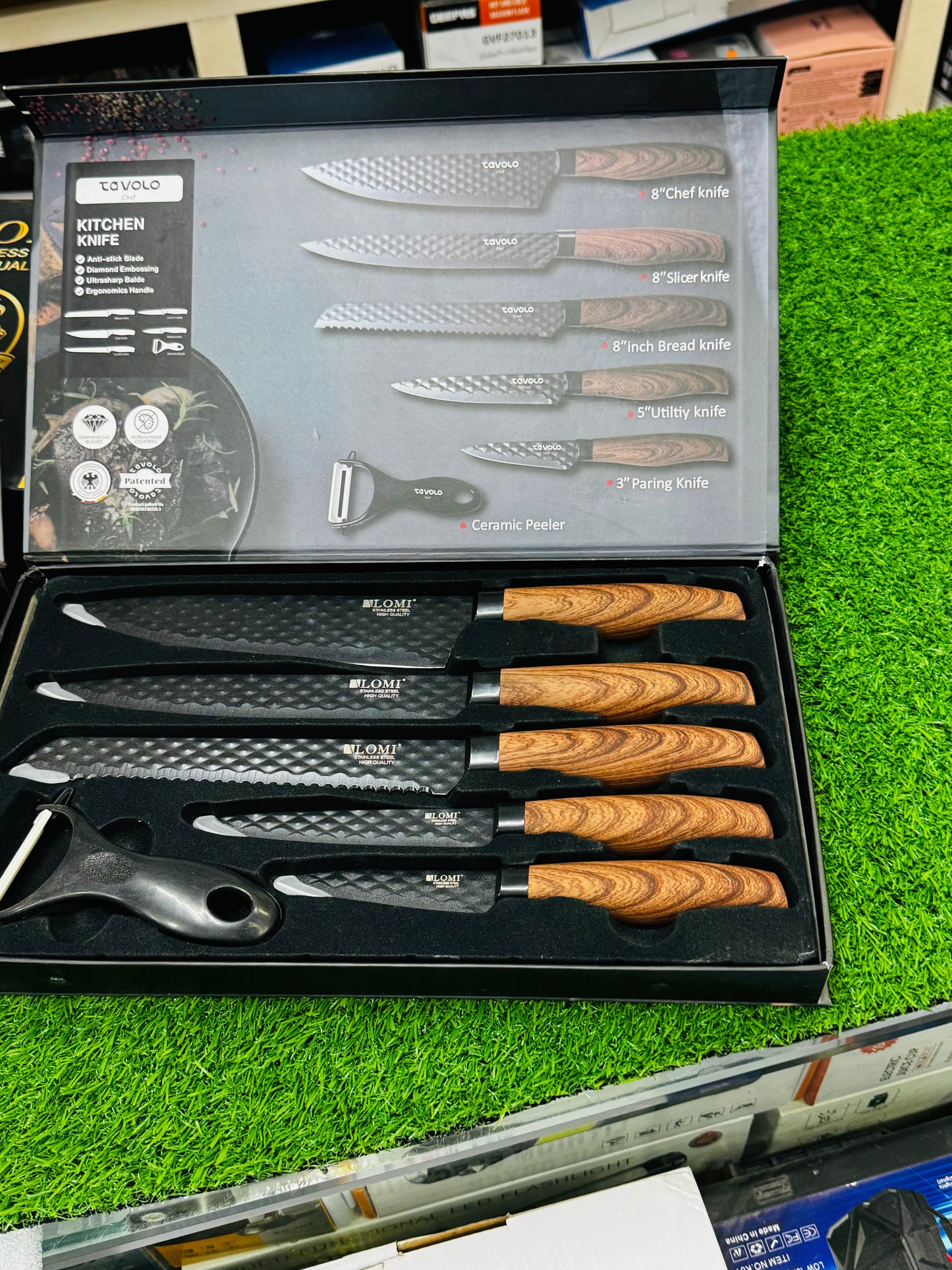 German Lott imported 6 pieces knife set . Anti-bacterial coating. High Quality