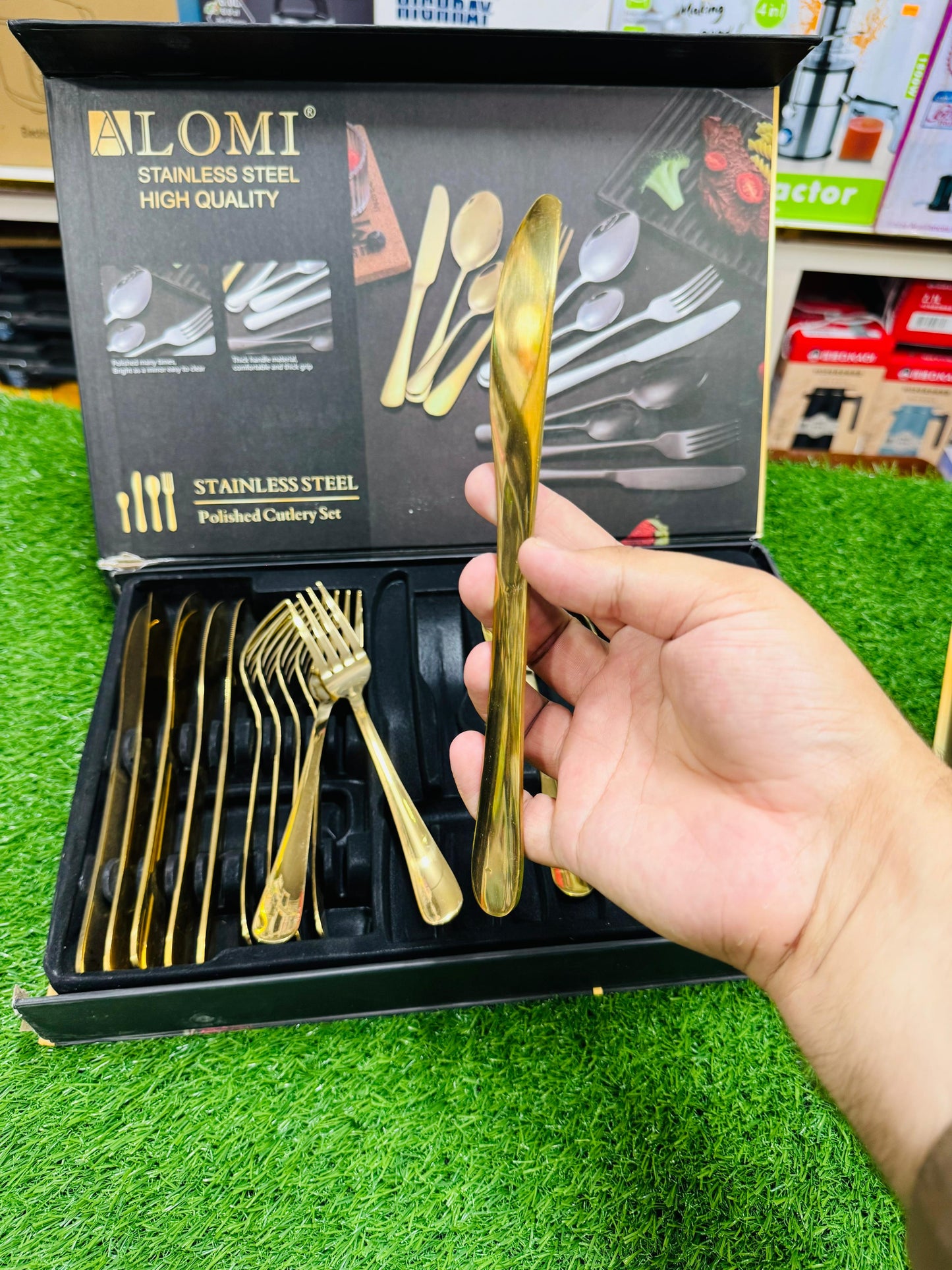 Imported golden luxury Cutlary set 24 pieces for 6 person