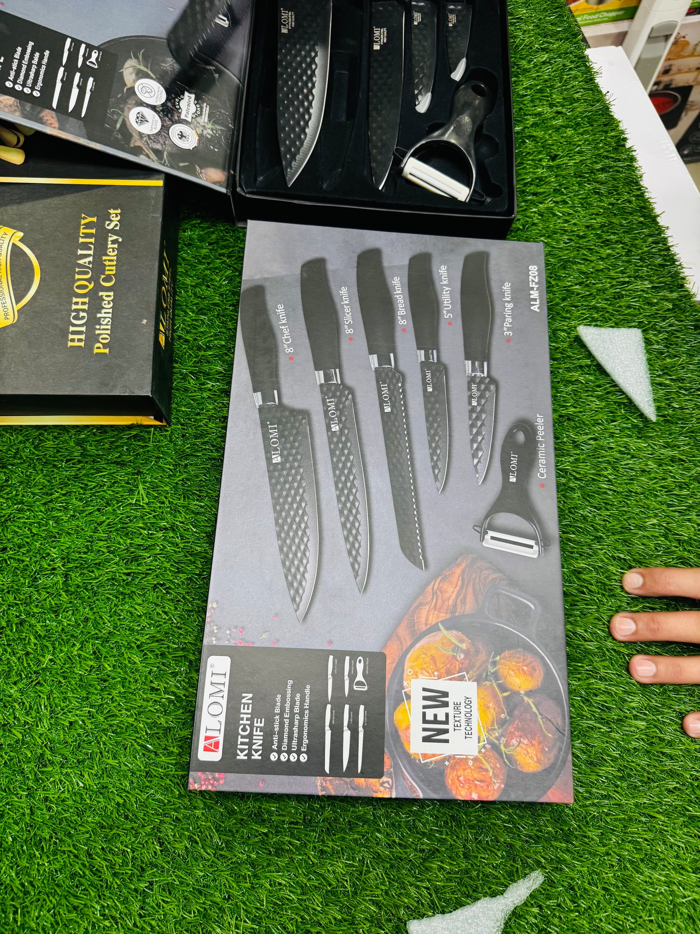 German Lott imported 6 pieces knife set . Anti-bacterial coating. High Quality
