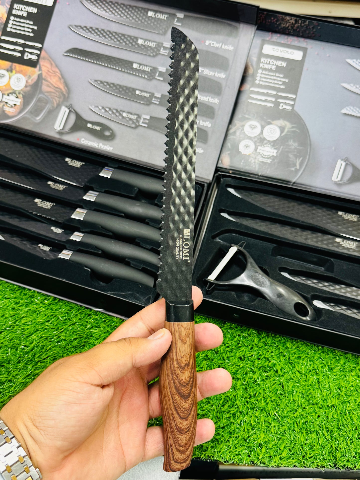 German Lott imported 6 pieces knife set . Anti-bacterial coating. High Quality