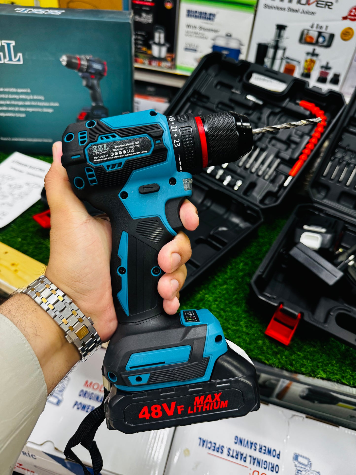 Lott imported ZZL 48 V drill machine tools box . Brushless model