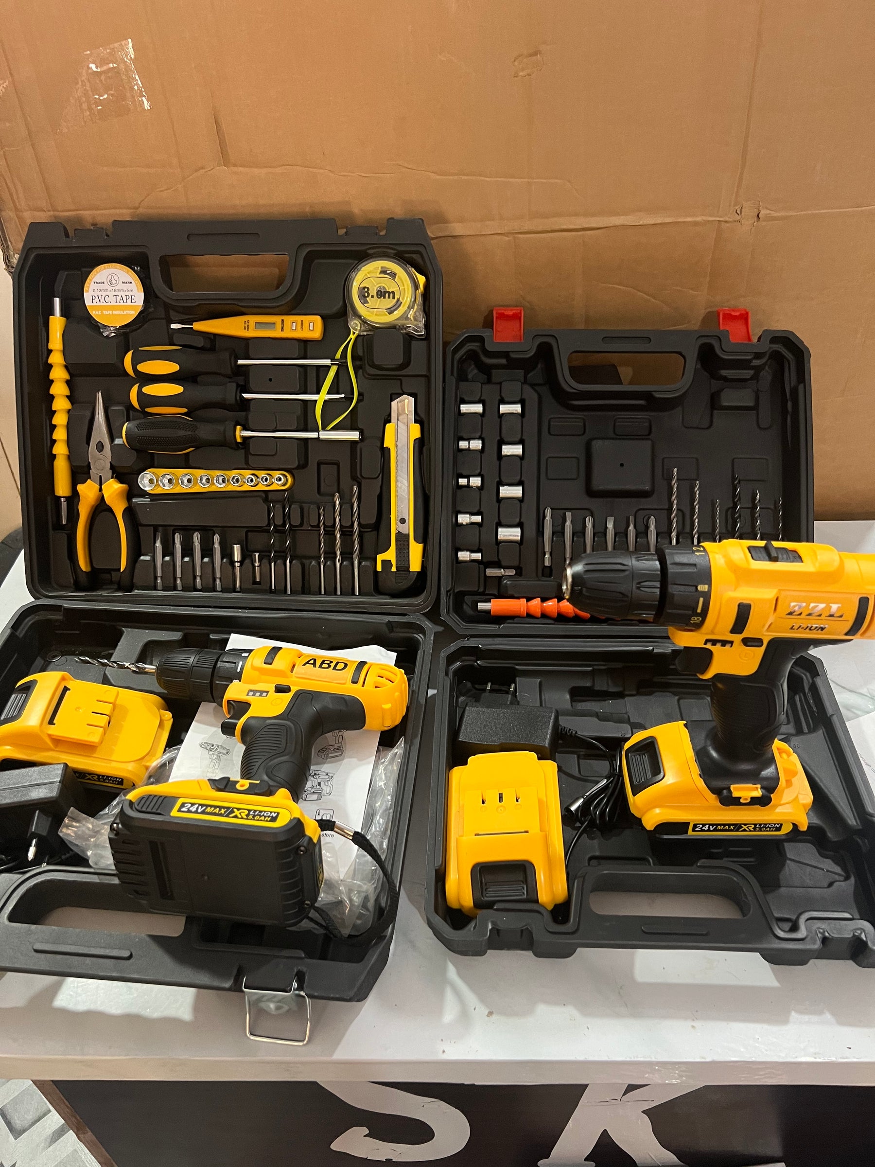 Lot imported 24 Volt . High quality Drill machine . ABD & ZZL Brand
