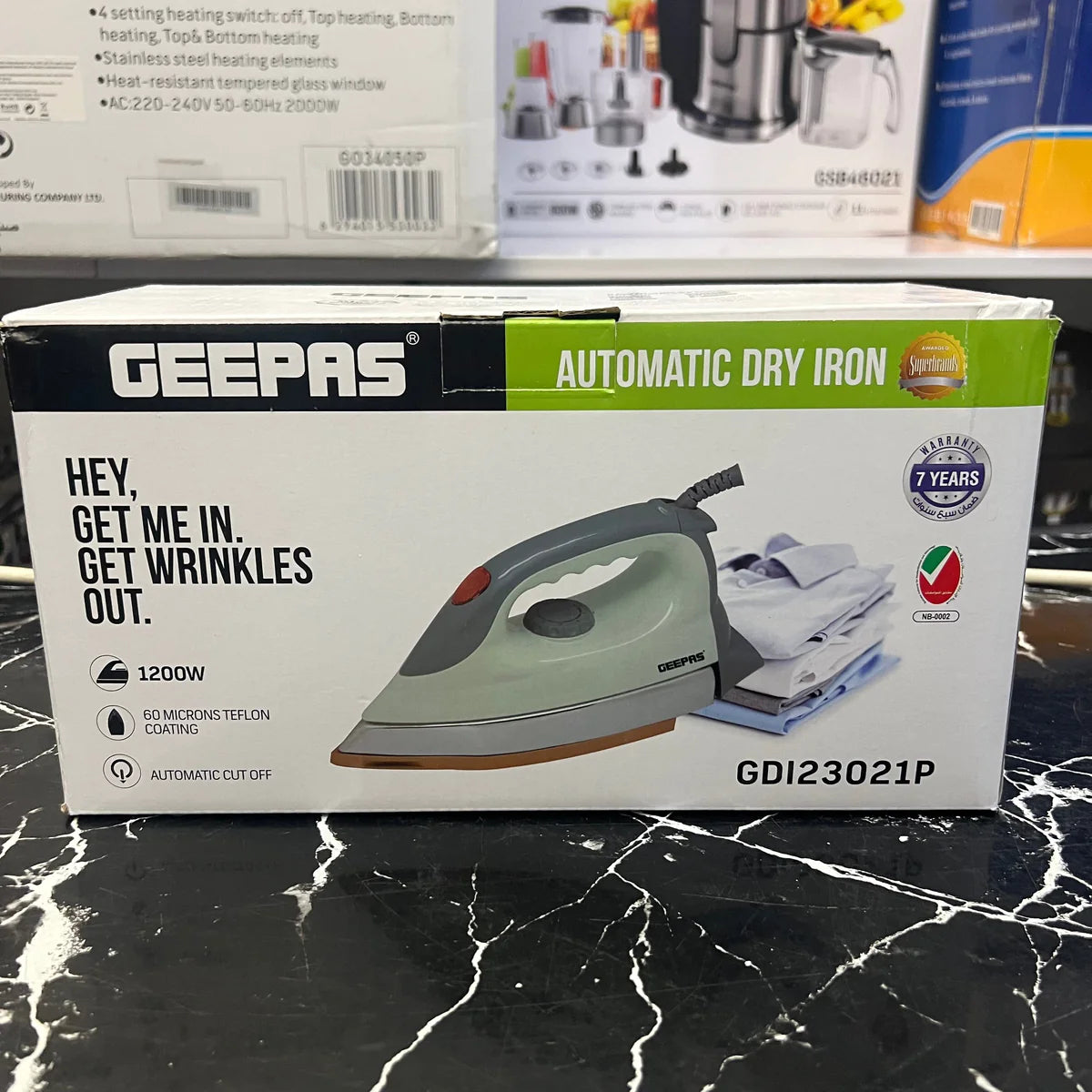 Geepas Automatic Dry Iron Heavy weight. Model . GDI23021P