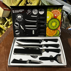 Zepter 6 in 1 Kitchen knives set with peeler & Scissor - Made for Europe - Poland Lot Import